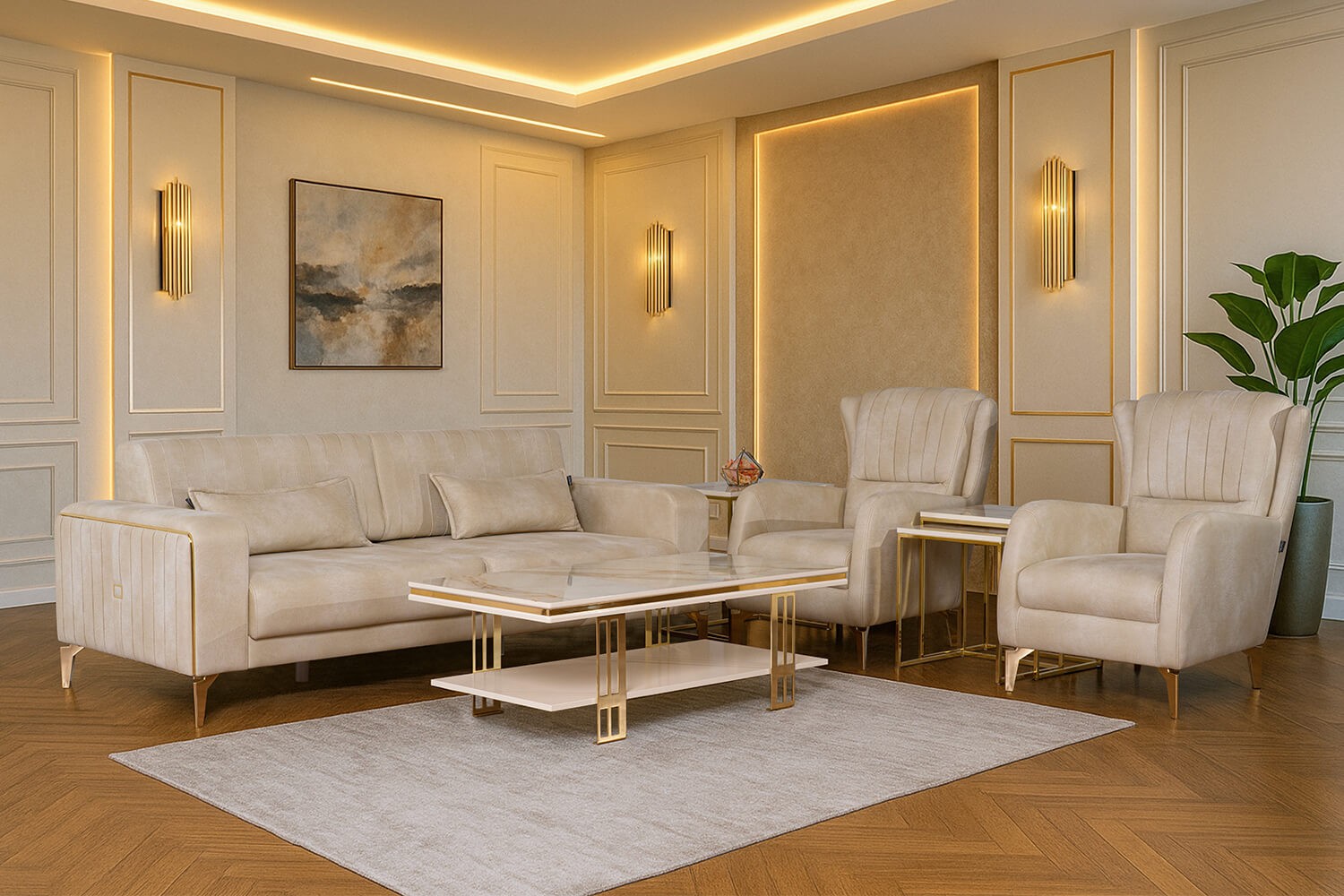 Lux Divan Dəsti 3+1+1